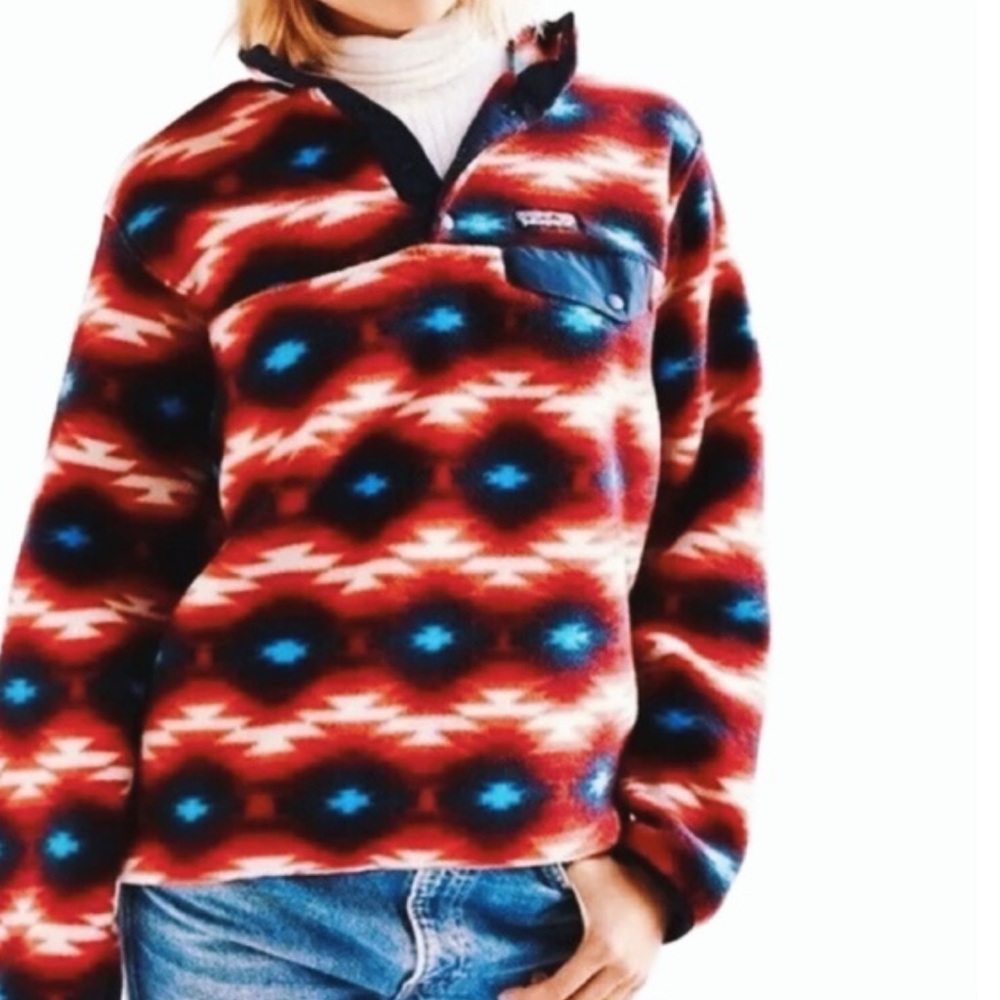 Patagonia Synchilla Red Wild Desert Fleece Pullover